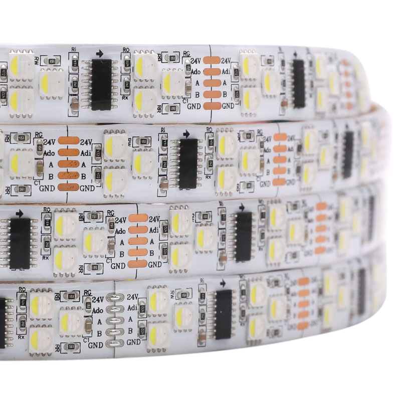 Double Row DMX RGBW LED Strip DC24V 15mm 600LEDs 16.4ft